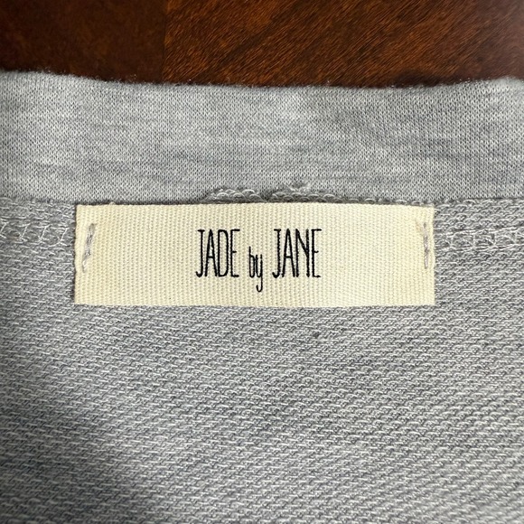 Paisley Sleeve Top Gray Women's Small Colorblock  Made in‎ USA Jade by Jane - Picture 5 of 9